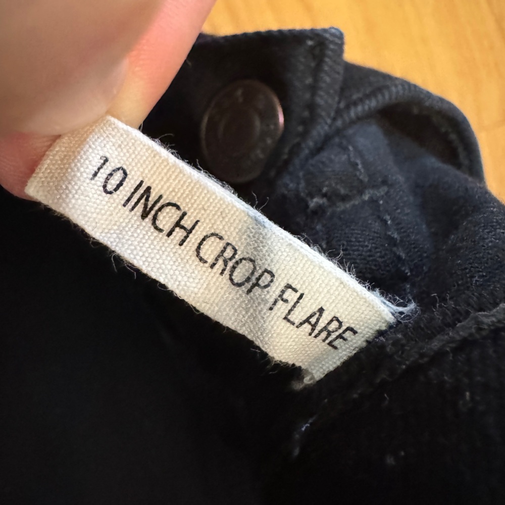 Rag & bone 10” Crop Flare Black 27 - Picture 4 of 8